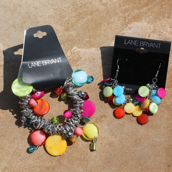 Chunky Multi Boho Ethnic Bracelet & Earring Set - Picture 4 of 4